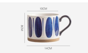 360Home Bemalter Becher im japanischen Stil handbemalt robust